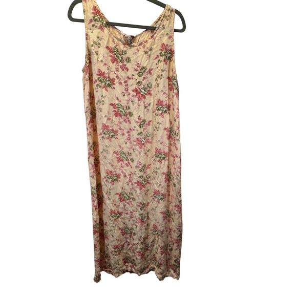 April Cornell Dresses & Skirts - VTG April Cornell Floral Maxi Dress Women L Rayon Sleeveless Cottagecore Fairy